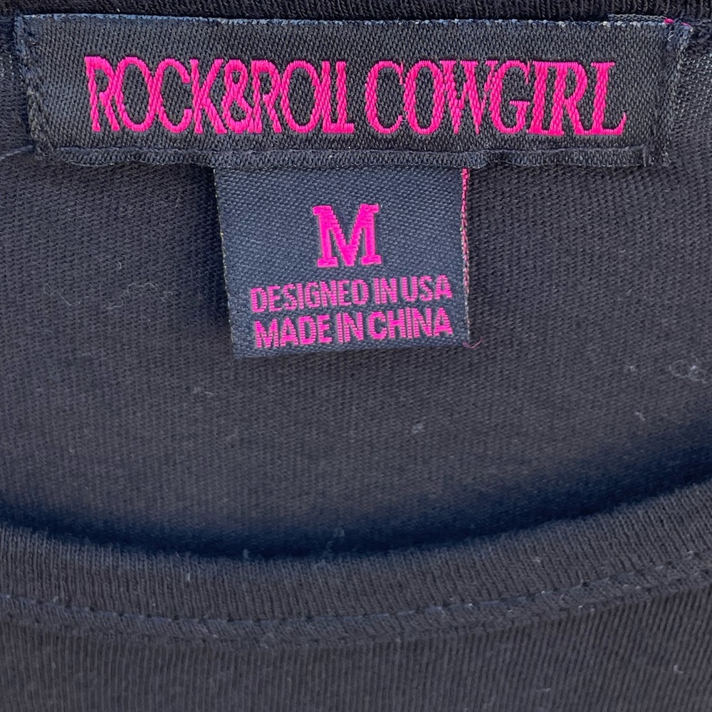 Rock & Roll Cowgirl Bourbon & Blues Top Med - Picture 3 of 4